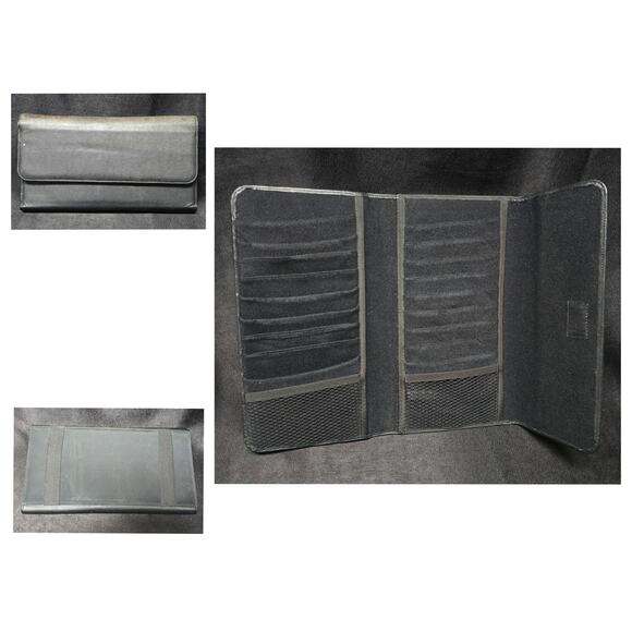 Leather Sun Visor CD Organizer Storage Wallet Sleeve Holder Holds 20 CD's - Picture 1 of 14